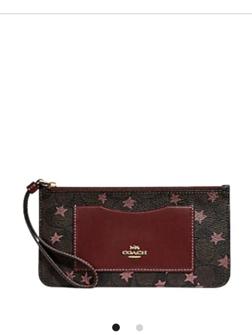 COACH F37564 Zip Top Wallet In Signature Canvas With Pop Star Print NWT
